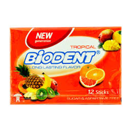 آدامس نسل جدید بایودنت با طعم استوایی- مینی استیک بدون شکر