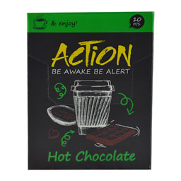 پودر هات چاکلت شکلات داغ بسته 10عددی اکشن