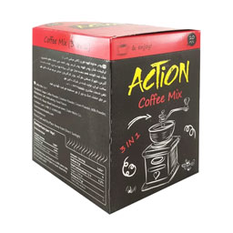 پودر مخلوط کافی میکس 3 در 1 قرمز بسته 10 عددی اکشن