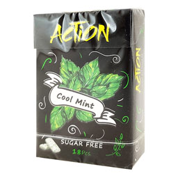 آدامس بدون شکر با طعم نعنا 18 عددی اکشن