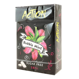 آدامس بدون شکر با طعم بابل مینت 18 عددی اکشن