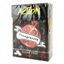 آدامس بدون شکر با طعم انار 18 عددی اکشن