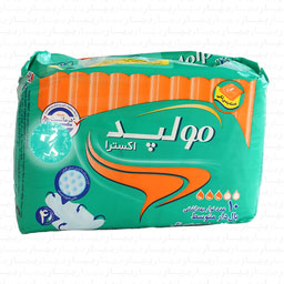 نوار بهداشتی اکسترا 10 عدی بال دار متوسط مولپد