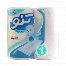دستمال توالت کلاسیک 8 قلو 3 لایه تنو