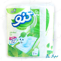 دستمال توالت لحظه های تازه 4 رول 3 لایه تنو