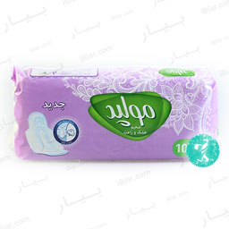 نوار بهداشتی اکسترا متوسط 10 عددی مولپد
