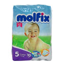 پوشک بچه سایز 5 خیلی بزرگ 10 عددی مولفیکس