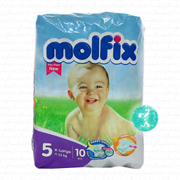 پوشک بچه سایز 5 خیلی بزرگ 10 عددی مولفیکس
