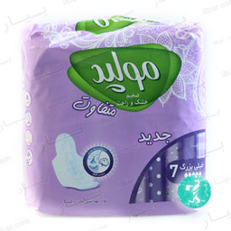 نوار بهداشتی اکسترا بسته بندی تکی شب خیلی بزرگ 7 عددی مولپد