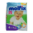 پوشک بچه سایز 4 بزرگ 12 عددی مولفیکس