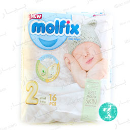 پوشک بچه 3D کوچک 3-6 کیلو 16 عددی مولفیکس
