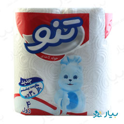 دستمال حوله ای کاغذی 3لایه 4رولی تنو