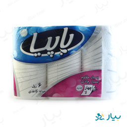 حوله کاغذی 4 لایه 6 رولی پاپیا