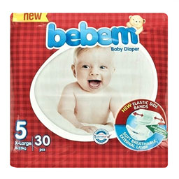 پوشک سایز 5 بچه خیلی بزرگ 30 عددی ببم