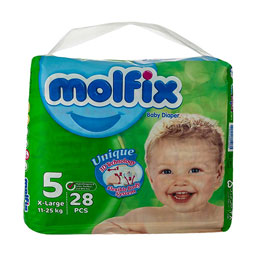 پوشک بچه سایز 5 تعداد 28 عددی مولفیکس