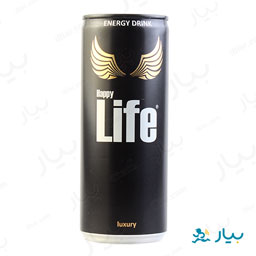 نوشیدنی انرژی زا قوطی 250 میلی لیتری هپی لایف