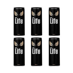 نوشابه انرژی زا بسته شرینک 6 قوطی 250 میلی لیتری هپی لایف