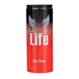 نوشابه انرژی زا کولا 250 میلی لیتری هپی لایف