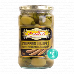زیتون شور با مغز خیار شور 700 گرمی محسن