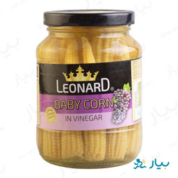 کنسرو ذرت جوان در سرکه 340 گرمی لئونارد