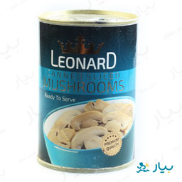 کنسرو قارچ 400 گرمی قوطی لئونارد