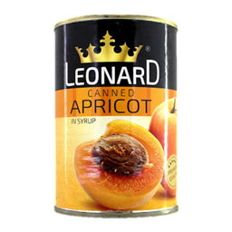 کمپوت زرد آلو 420 گرمی لئونارد