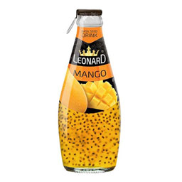 لئونارد نوشیدنی حاوی تخم ریحان با طعم انبه 300 میلی لیتر