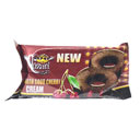 کیک روغنی شکلاتی با مغزی کرم آلبالو 55 گرمی نظری