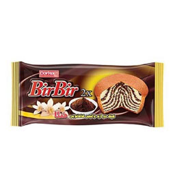 کیک دورنگ با مغز کرم کاکائو 70 گرمی نظری