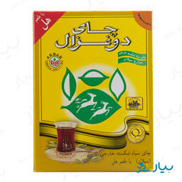 چای سیاه شکسته سیلان با طعم هل 250 گرمی دوغزال