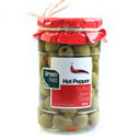 زیتون سبز با مغز فلفل تند اسپانیایی 660 گرمی گرین فیلد