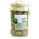 زیتون سبز با مغز سیر اسپانیایی 660 گرمی گرین فیلد