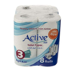 دستمال توالت 8 قلو اکتیو