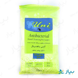 دستمال مرطوب و پاک کننده دست آنتی باکتریال 12 برگی یونی لد