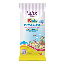 دستمال منسوج نبافته مرطوب آنتی باکتریال دست کودکان اسپرت 12 عددی وی کر