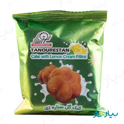 کیک گل با مغزی کرم لیمو تنورستان