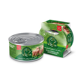 ماهی تن در روغن با سبزیجات 200 گرمی گیلانی