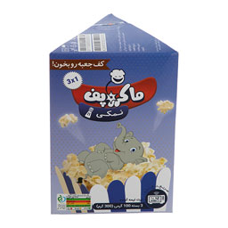 پاپ کورن نیمه آماده نمکی 100 گرمی 3 عددی ماکروپف
