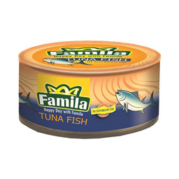 کنسرو ماهی تن در روغن گیاهی 120 گرمی فامیلا