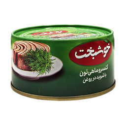خوشبخت کنسرو ماهی تن با شوید در روغن 180گرمی