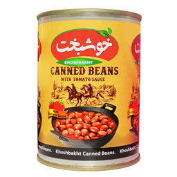 کنسرو لوبیا با سس گوجه 380 گرمی خوشبخت