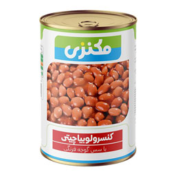 کنسرو لوبیا چیتی با سس گوجه 380 گرمی مکنزی
