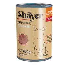 کنسرو پته گربه با طعم مرغ 400 گرمی شایر