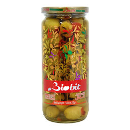 زیتون مغزدار فلفل 500 گرمی بایوبیت