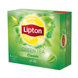 چای سبز کیسه ای با طعم کلاسیک ساده 100 عددی لیپتون