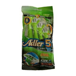 تیغ خودتراش 5 لبه سبز بسته 4 عددی آلدا