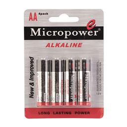 باطری قلمی آلکالین 4 عددی میکرو پاور