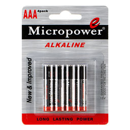 باتری نیم قلمی آلکالاین 1/5 ولتی 4 عددی میکروپاور