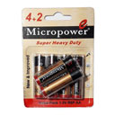 باتری قلمی کربن زینک 6 عددی میکرو پاور