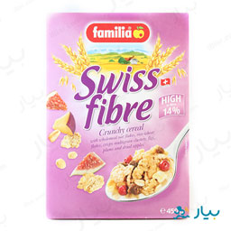 غلات صبحانه غنی شده سوئیس فایبر 450 گرمی فامیلیا